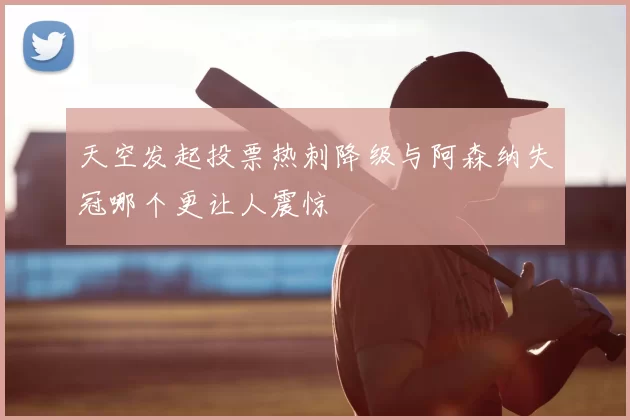 天空发起投票热刺降级与阿森纳失冠哪个更让人震惊
